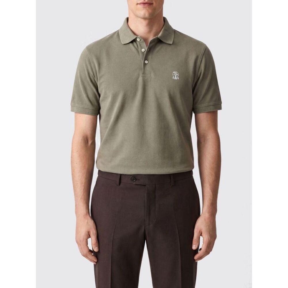 Brunello Cucinelli Polo Shirt Men Kaki
